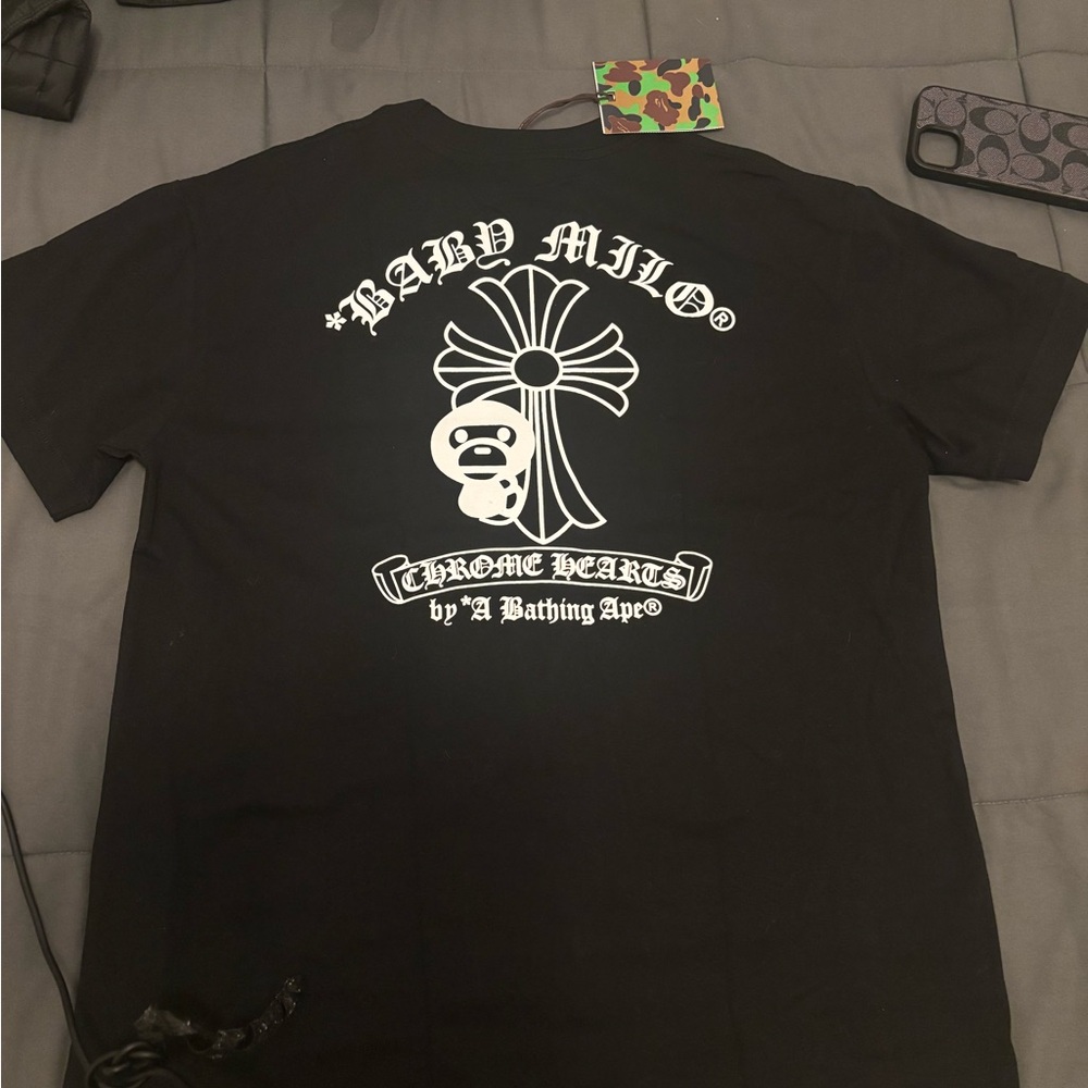 Bape Black and White Graphic T-Shirt - Picture 2 of 3